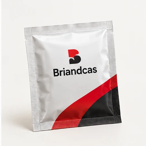 Briandcas concept mock-up of a sealed single-portion sachet